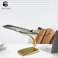 [Serenable] Airplane Model Collectible Alloy G650er Aircraft Model with Stand Desktop Ornament for C