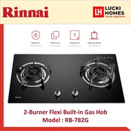 Rinnai RB-782G 2-Burner Flexi Hob Built-in Gas Hob (Glass)