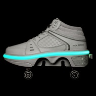 Fashion adult children's Heelys New dual-purpose roller skates, deformation shoes, double row