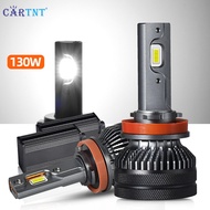 CarTnT 1คู่ Super Bright H11 LED H7 32000LM 130W H1 H3 H8 H4 LED ไฟหน้ารถหลอดไฟ HB3 HB4 9005 9006 9012 HIR2 4300K 6000K หลอดไฟ LED 12V