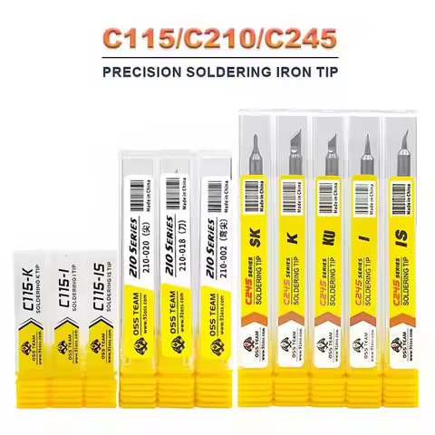 OSS C210-020/018/002 C115-I/IS/K C245-K/KU/SK/I/IS Soldering Iron Tips High-Quality Precision Weldin