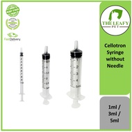 Cellotron Syringe Without Needle ( Clear ) - 1ml / 3ml / 5ml