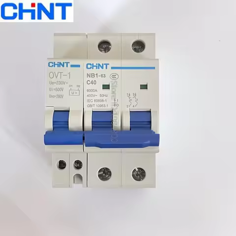 CHINT OVT-1 NB1-63 POV-1 16A 20A 25A 32A 40A 63A Over Voltage Protection Sobretensiónes Permanente M