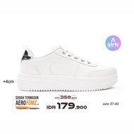 Aerostreet 37-40 Leona Lux Putih Putih Silver - Sepatu Sneakers Casual Sport Wanita