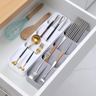 Kitchen Silverware Utensil Cutlery Storage Tray Drawer Organizer for Knives Fork Spoon Storage Box