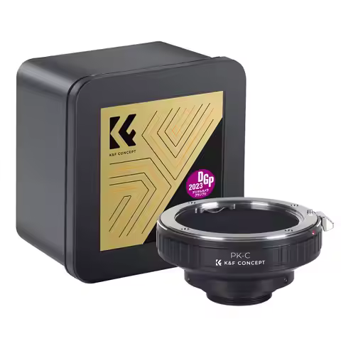 K&F CONCEPT PK-C Camera Lens Adapter for Pentax PK Mount Lenses to C Mount Cinema CCTV Camera Body &