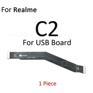 เมนบอร์ดหลักขั้วต่อจอแสดงผล LCD สายเคเบิ้ลยืดหยุ่นสำหรับ OPPO Realme Narzo 30 C2 C3 C15 C12 C11ทั่วโลก C17 GT Master ชิ้นส่วนซ่อมนีโอ