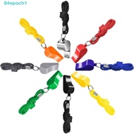 [READY STOCK] Whistle Cheering Plastic Basketball Whistle Football With Lanyard Professional Sports Competitions Cheerleading Tool