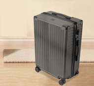 [星耀黑 9062拉鍊款26寸]鋁框拉桿萬向輪行李箱