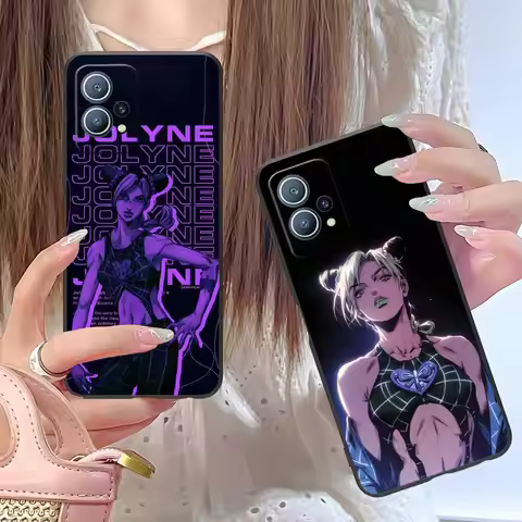 JOJO Jolyne Kujo Phone Case for Huawei P60 P50 P40 P30 P20 P10 P9 P8 Pro Lite Plus Black Smartphone
