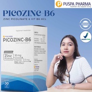 PICOZINC + B6 PUSPA PHARMA (Botol 30 tab) - Vitamin Zinc 50mg + B6 HCL 10 Mg (MEMBANTU MENANGANI PER