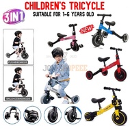 #Readystock Children's Multifunction Tricycle (3 Wheels) 3-in-1 Children Scooter Balance Bike Ride o