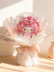 現貨 情人節花束‼️‼️乾花滿天星花束+ Melody +袋 +LED燈 情人節禮物 告白 花束 番梘花 520花束 滿天星 勿忘我 母親節花束 母親節禮物 情人節禮物 520花束 告白 賞月 聖誕節