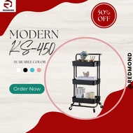 Redmond Ks-450 3 Layers Multi-Purpose Kitchen Storage Movable Trolley Rack with Handle