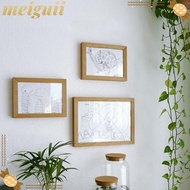 MEIGUII Photo Frame, Rotatable Wall Decoration Wooden Kids Art Frame, Creative Memorial Changeable F