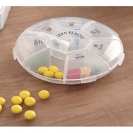 2 Pcs Portable Weekly Pill Box * 7 Days Pills Storage Case Container * Mini Medicine Organizer