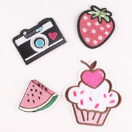 4pcs Food & Camera Shaped Iron-on Patch