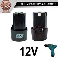 12V lithium drill battery type b drill batteri drill battery charger lithium battery charger