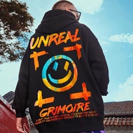 HOODIE UNREAL GRIMOIRE BIG SIZE JAPANESE JACKET JUMBO HOODIE DISTRO OBLONG OVERSIZE JACKET ALLSIZE S