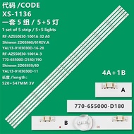 Pana TH-55FX650V - Set of 5 10 Led bars for TV Pana TH-55FX650V ShineOn 2D03861 Rev.A S0180