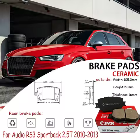 Brake Disc Pads For Audio RS3 Sportback 2.5T 2010-2013 Brake Pads for Car Universal Fitment Ceramic 