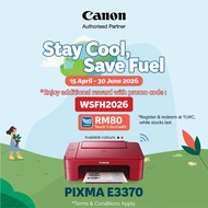 Canon Pixma E3370  (Print,Scan,Copy) Ink Efficient Inkjet Printer WiFi (Red/Black)