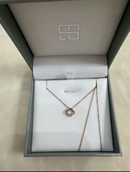 （現貨）謝瑞麟珠寶專櫃正品TSL Jewelry rose gold natural diamond necklace Au750 18k玫瑰金天然鑽石四葉草項鍊