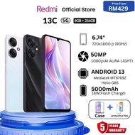 [5-Year Warranty] Xiaomi Redmi 13C 5G Phone New Model 8GB RAM/256GB/5000mAh/6.74-inch