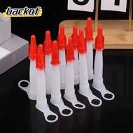 BACKOF 10/20Pcs Caulk Cap, Tube with Cover Plastic Caulking Nozzle Extension, Versatile Caulk Saving