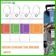 SUCHENSG Cruise Luggage Tag Holders, Zip Seal Pouch Waterproof Suitcase Label Holder, Essentials Ste