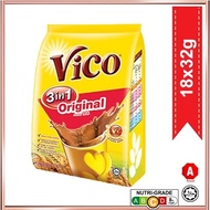 VICO 3 IN 1 ORIGINAL DELICIOUS CHOCOLATE MALT DRINK 18 X 32G