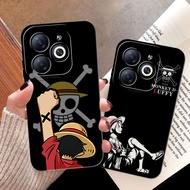 HP Latest Itel A70 2023 Phone Case Black Anime Luffy Motif Cool OnePiece Phone Case Silicone Tpu Pho