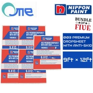 [Bundle of 5] NIPPON PAINT-003 Premium DIY Drop Sheet with Anti Skid 9Ft × 12Ft