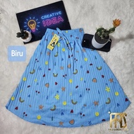 ROK PLISKET BUNGA ANAK 4-10 TAHUN/ROK BUNGA TALI LONCENG/ROK ANAK MOTIF BUNGA