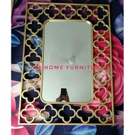 ❤️ READY STOCK ❤️ CERMIN DINDING MUKA RECTANGLE GOLDEN WALL MIRROR FACE BESAR HUGE AND BIG SSF