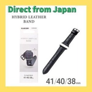 【Direct from Japan】Hybrid Soft Leather Band for Apple Watch Apple Watch 41 40 38 mm Croco Black