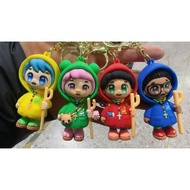 COMBO 4 COLORS CHIBI LUCE 3D KEYCHAIN - CATHOLIC KEYCHAIN