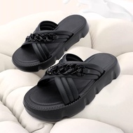 FENTINA Sandal Wanita Kekinian Korea Sandal Jelly Wanita Sandal Selop Wanita Sendal Karet Kamar Empu