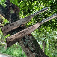 Golok Baja Per Mobil Asli Jawa Tengah- Bendo Lurus Panjang Full Tang Murah - Besar Pemotong Kayu Poh