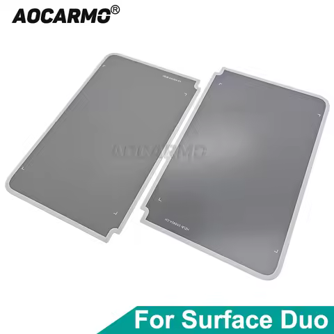 Aocarmo For Microsoft Surface Duo Back Cover Glass Left And Right Replacement Part