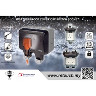 reTOUCH Weatherproof Cover C/W 13A Switch Socket [IP66] [SIRIM AND ST Approved]