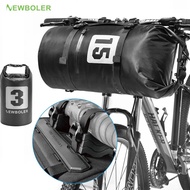 กระเป๋าทรงกระบอกใส่ด้านหน้าจักรยานใหม่10L/15L กันน้ำได้แพ็คตะกร้าแขวนแฮนด์จักรยานรถจักรยานอุปกรณ์รถจักรยานกระเป๋าคาดเฟรมด้านหน้า