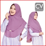 Jilbab Instan Syari Ceruti 2 layer Jumbo Hijab Pet Antem Kerudung