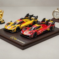 1:64 Ferrari 499P Bburago Diecast Model Car with Transparent Display Case 1:64 Ferrari 499P Bburago 