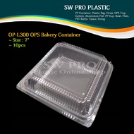 OP-L300 Square Cake Container with Lock / Bekas Kek [ 10pcs± ]