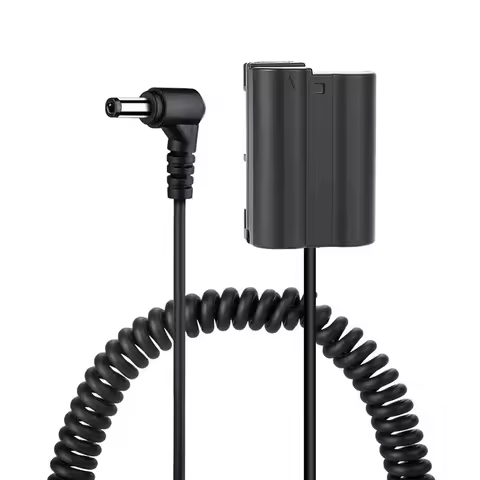 EP-5B ENEL15 EN-EL15 Dummy Battery with NP-F Battery Adapter Plate for Nikon Z5 Z6 Z6II Z7 Z7II D500