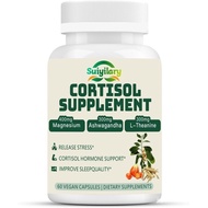 Cortisol Supplement for Women Men, Hormone Balance, Magnesium, Ashwagandha, Rhodiola, L-Theanine, Vi