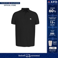 Tommy Hilfiger เสื้อโปโล ผู้ชาย รุ่น MW0MW33167 BDS - สีดำ ทรง Regular Fit