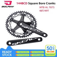 Bolany Square Taper Crankset 165mm - 144BCD 48T/49T Dead Fly Bike Chainring