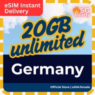 Germany eSIM 德国 Vodafone,O2 5G | Total 3GB/5GB/10GB/20GB | Daily 500MB/1GB/2GB  from 3-30days [Small